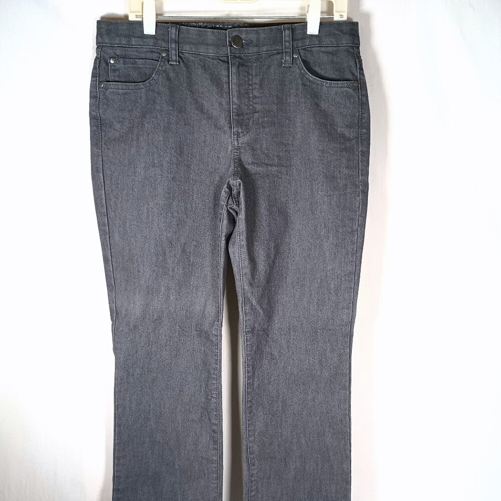 Gloria Vanderbilt Nell Gray Denim Jeans Stretch Mid Rise 10